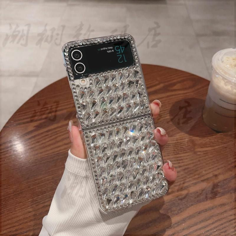 Applicable to Samsung ZFlip5Phone Case Foldable Screen Galaxy Z Flip4Luxury Rhinestone Zflip6Shell