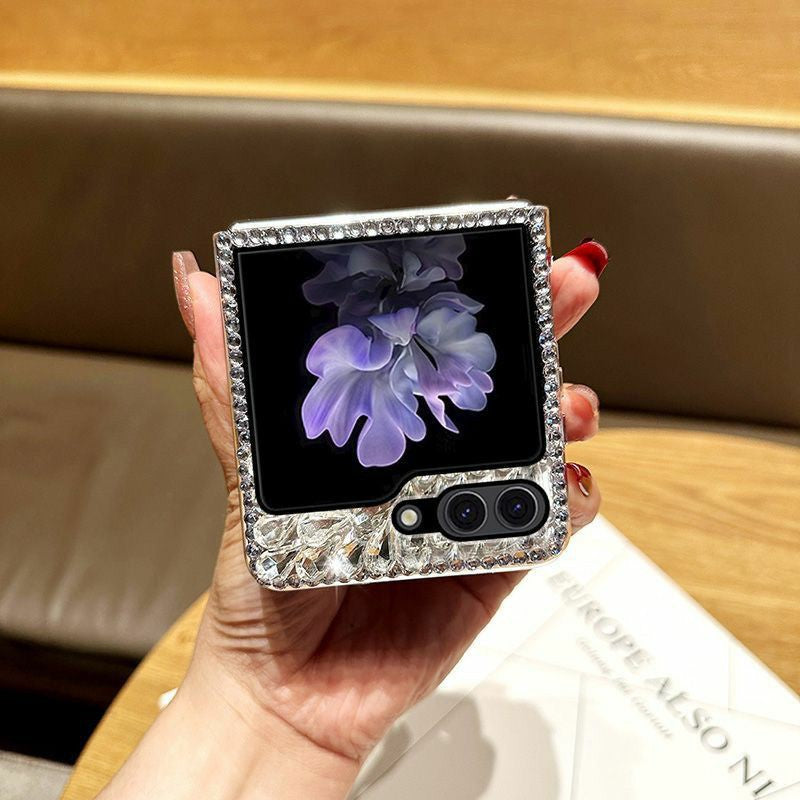 Applicable to Samsung ZFlip5Phone Case Foldable Screen Galaxy Z Flip4Luxury Rhinestone Zflip6Shell