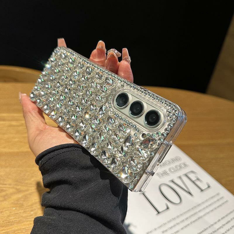 Applicable to Samsung zfold5Phone Case Diamond ZFold6Luxury Galaxy Z Fold4Foldable Screen Protective Sleeve