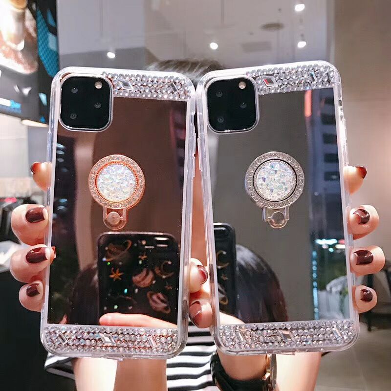 Samsung Note20Phone case A13Protective Sleeve S23Mirror Surface Diamond-Encrusted Shockproof S22Suitable for Foreign Orders s21Female A32