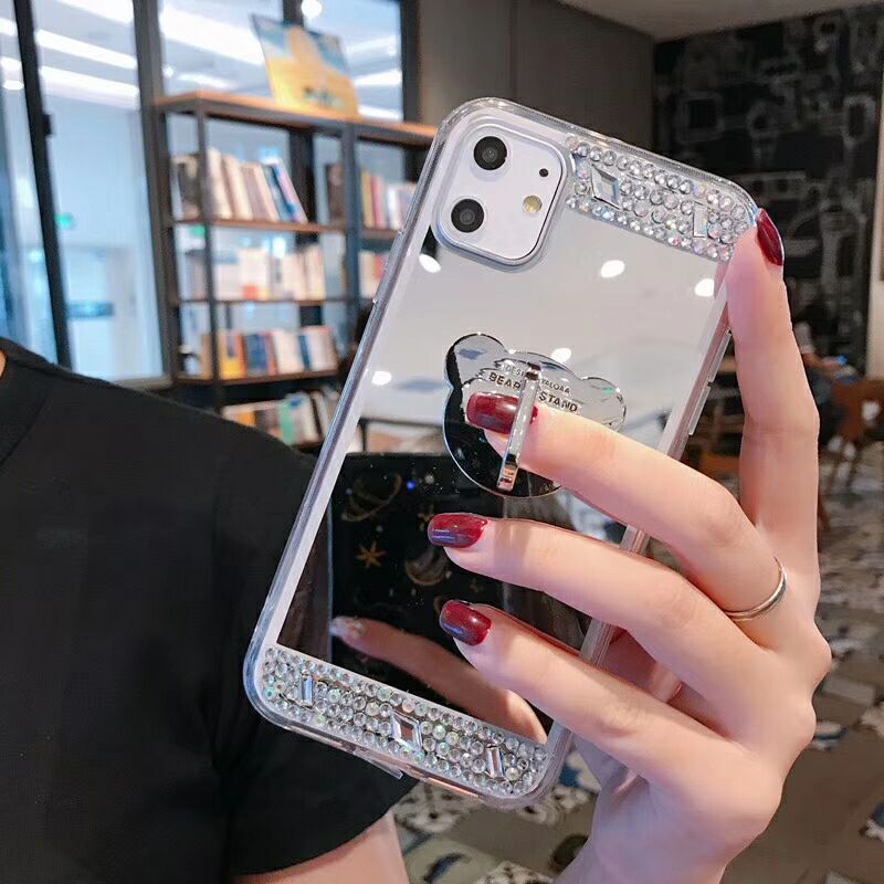 Samsung Note20Phone case A13Protective Sleeve S23Mirror Surface Diamond-Encrusted Shockproof S22Suitable for Foreign Orders s21Female A32