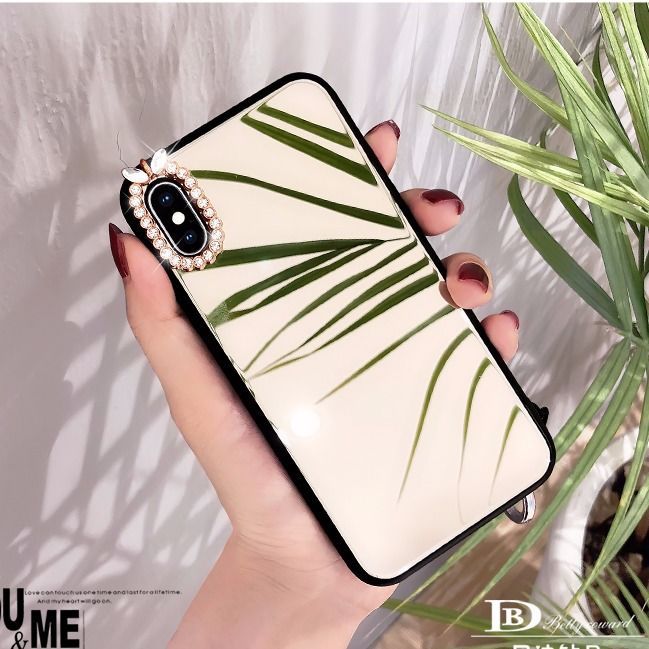 Samsung A70Phone case Note 10Pro Protective Shell A6(2018)Mirror Rhinestone S9 Plus Suitable for Foreign Orders