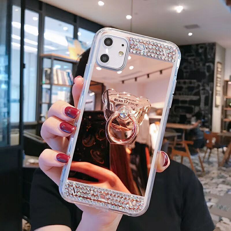 Samsung Note20Phone case A13Protective Sleeve S23Mirror Surface Diamond-Encrusted Shockproof S22Suitable for Foreign Orders s21Female A32
