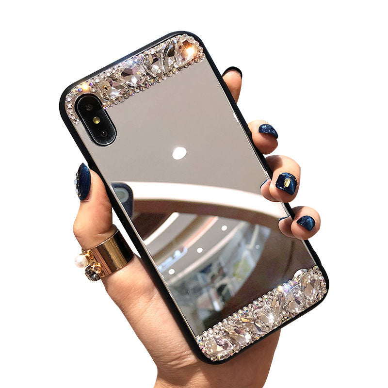 Samsung A70Phone case Note 10Pro Protective Shell A6(2018)Mirror Rhinestone S9 Plus Suitable for Foreign Orders