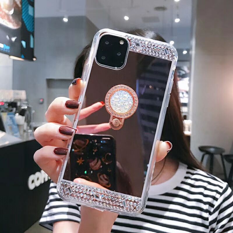 Samsung Note20Phone case A13Protective Sleeve S23Mirror Surface Diamond-Encrusted Shockproof S22Suitable for Foreign Orders s21Female A32