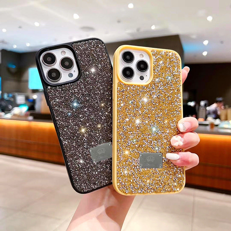 High-end Glitter Full Diamond Gemstone iPhone16promax Protective Cover Apple15Phone Case Applicable14/13Tide