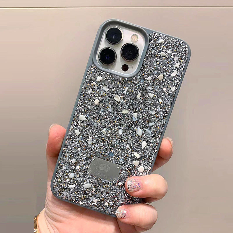 High-end Glitter Full Diamond Gemstone iPhone16promax Protective Cover Apple15Phone Case Applicable14/13Tide