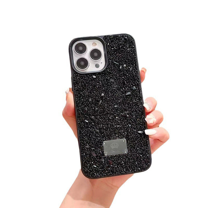 High-end Glitter Full Diamond Gemstone iPhone16promax Protective Cover Apple15Phone Case Applicable14/13Tide