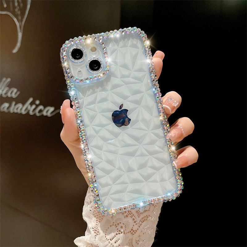 Apple13Phone case15Promax Protective Sleeve12Diamond Pattern Silicone Case13Promax Diamond-studded Suitable for Women14