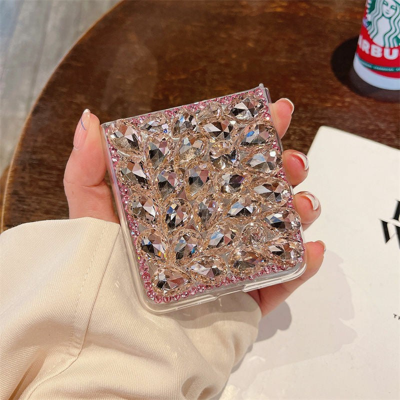 Applicable MOTOrazr40Motorola phone case with rhinestones razr50Ultra Protective Case for Foldable Screen