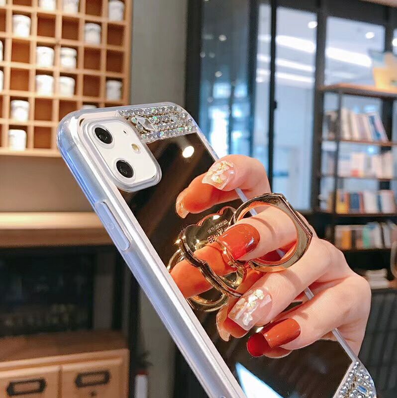Samsung Note20Phone case A13Protective Sleeve S23Mirror Surface Diamond-Encrusted Shockproof S22Suitable for Foreign Orders s21Female A32