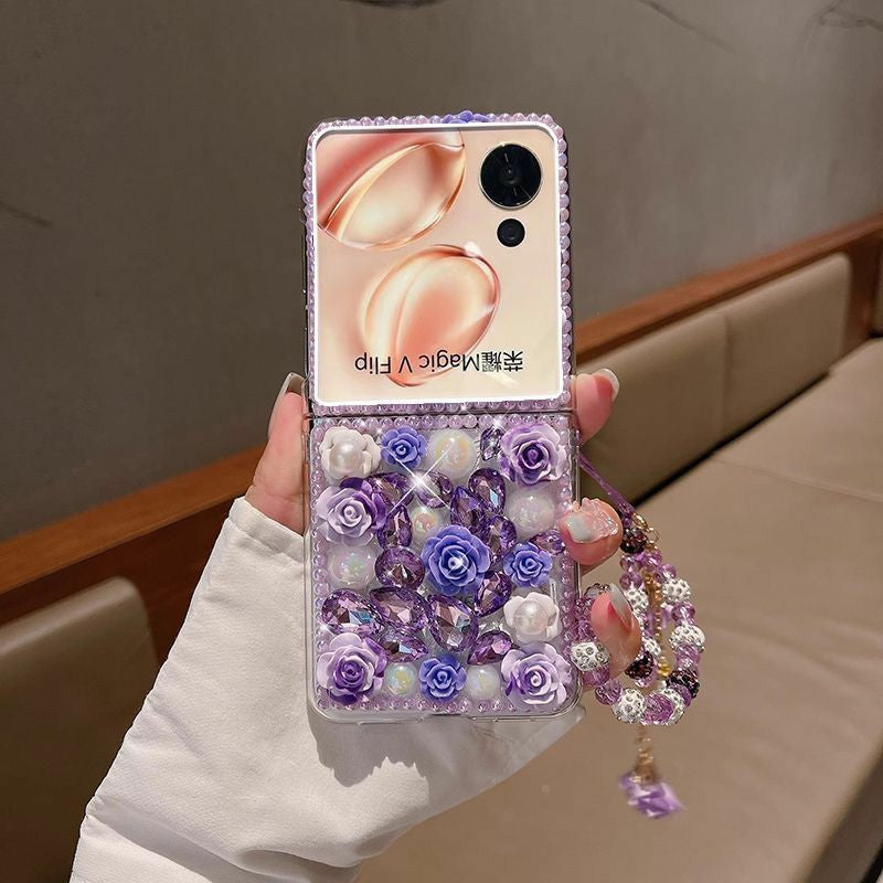 Applicable Glory magicVFlip Phone Case Huawei novaflip Luxury Diamond-Studded Women's Folding Screen Protective Case