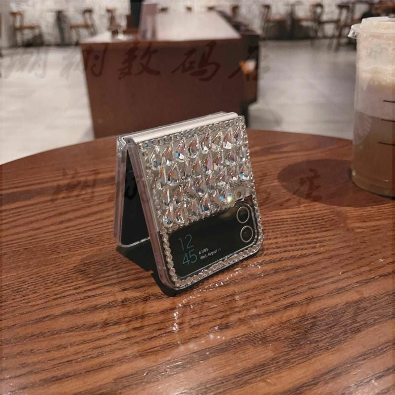 Applicable to Samsung ZFlip5Phone Case Foldable Screen Galaxy Z Flip4Luxury Rhinestone Zflip6Shell