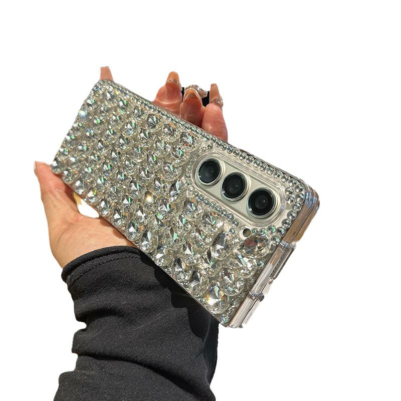 Applicable to Samsung zfold5Phone Case Diamond ZFold6Luxury Galaxy Z Fold4Foldable Screen Protective Sleeve