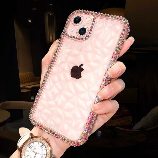 Apple13Phone case15Promax Protective Sleeve12Diamond Pattern Silicone Case13Promax Diamond-studded Suitable for Women14
