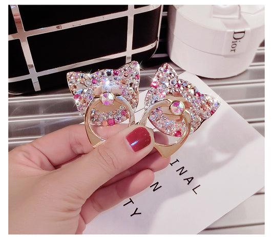 Hot Selling Phone Ring Holder New Clip-on Adhesive Creative Lazy Universal Luxury Rhinestone Personalized Ring Holder