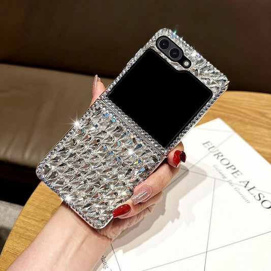 Applicable to Samsung ZFlip5Phone Case Foldable Screen Galaxy Z Flip4Luxury Rhinestone Zflip6Shell