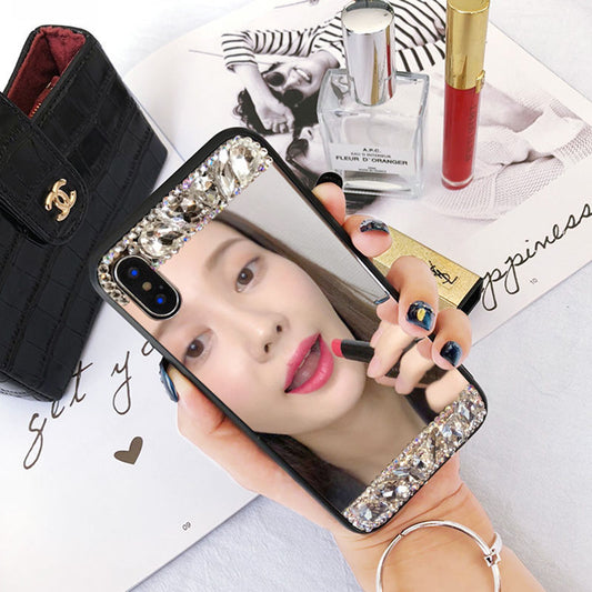 Samsung A70Phone case Note 10Pro Protective Shell A6(2018)Mirror Rhinestone S9 Plus Suitable for Foreign Orders