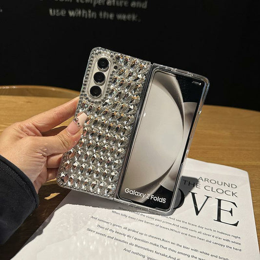 Applicable to Samsung zfold5Phone Case Diamond ZFold6Luxury Galaxy Z Fold4Foldable Screen Protective Sleeve
