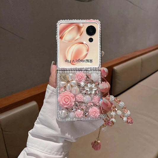 Applicable Glory magicVFlip Phone Case Huawei novaflip Luxury Diamond-Studded Women's Folding Screen Protective Case