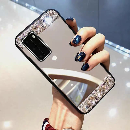 Samsung S22UITRA Phone case s21fe Mirror protective cover s21Creative Rhinestones s20plus Suitable for Foreign Orders