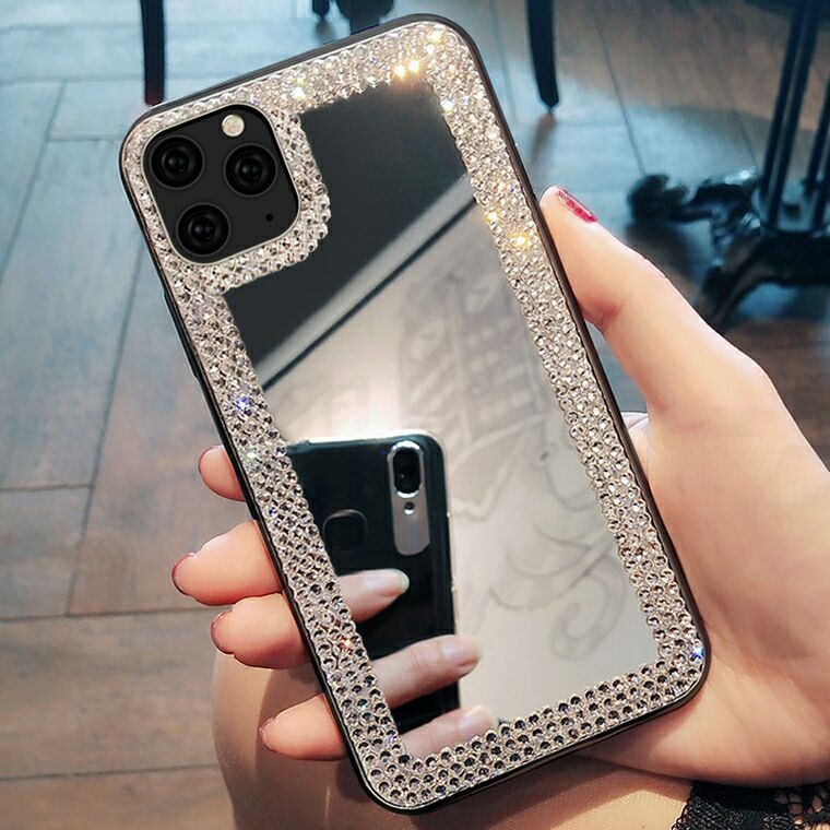Samsung S22Uitra Phone case s20fe Mirror protective cover s21Creative Rhinestones s22plus Suitable for Foreign Orders